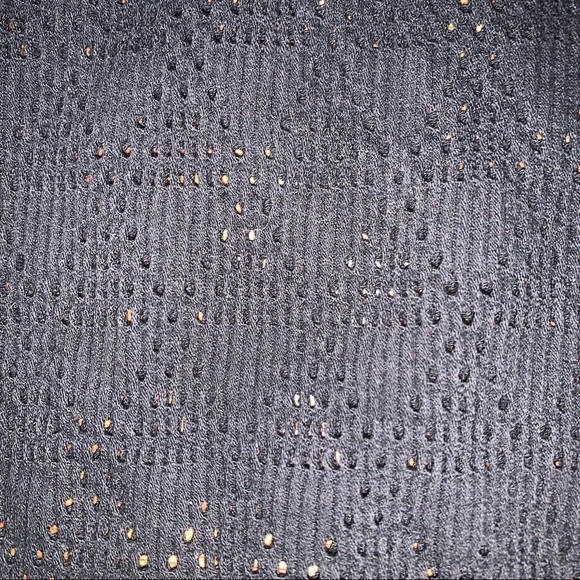 Madewell Black Modern Tie-Front Tee in Geo-Eyelet size Medium - Picture 5 of 11